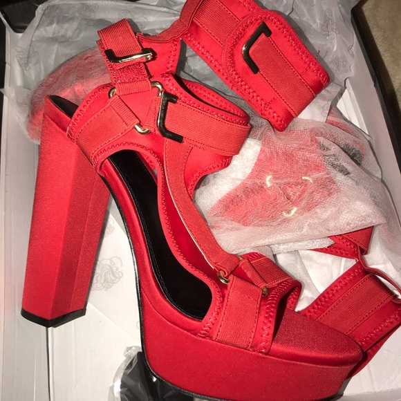 Red High Heel Sandals - Picture 2 of 3
